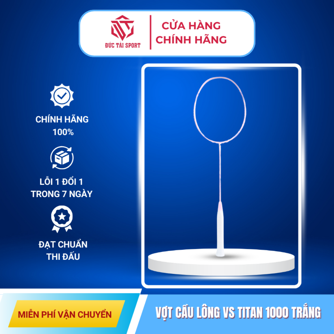 Ảnh của Vợt cầu lông VS Titan 1000 Trắng[tặng cước+cuốn cán]