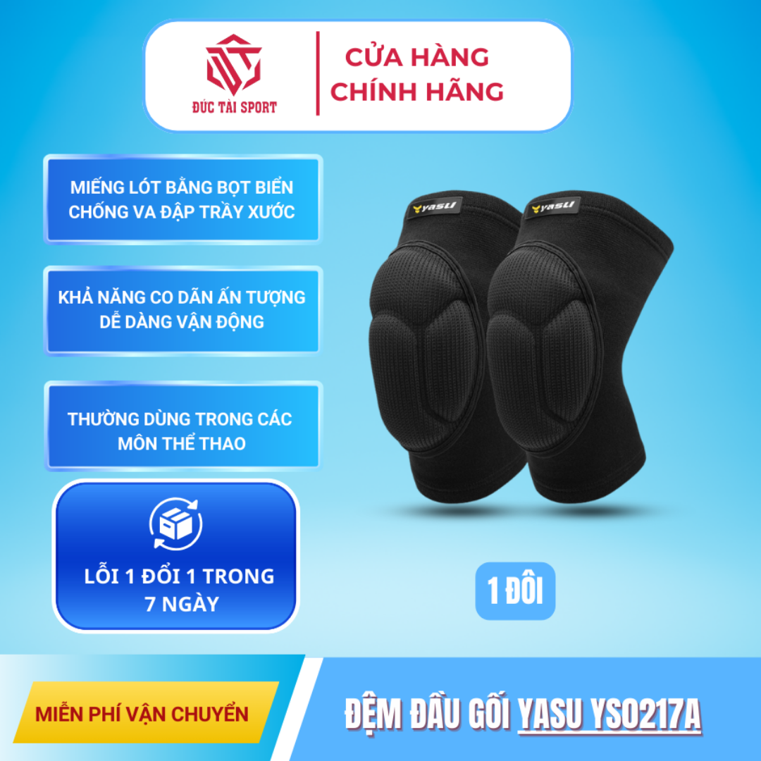 Ảnh của BĂNG BẢO VỆ ĐẦU GỐI THỦ MÔN CÓ ĐỆM CAO CẤP YASU YS0217A (1 ĐÔI)