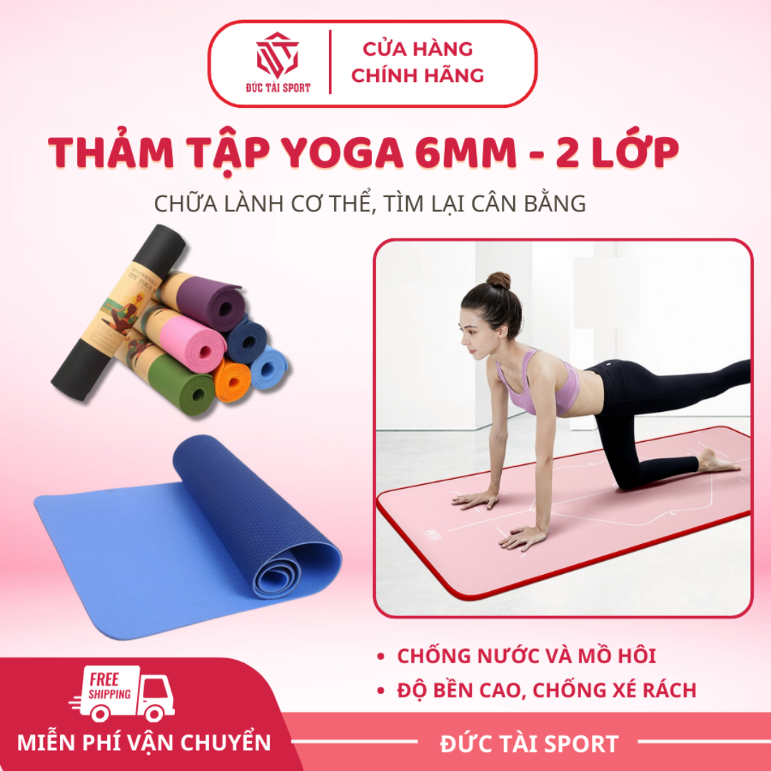 Ảnh của Thảm Yoga 6mm 2 lớp định tuyến ECO (Không túi)